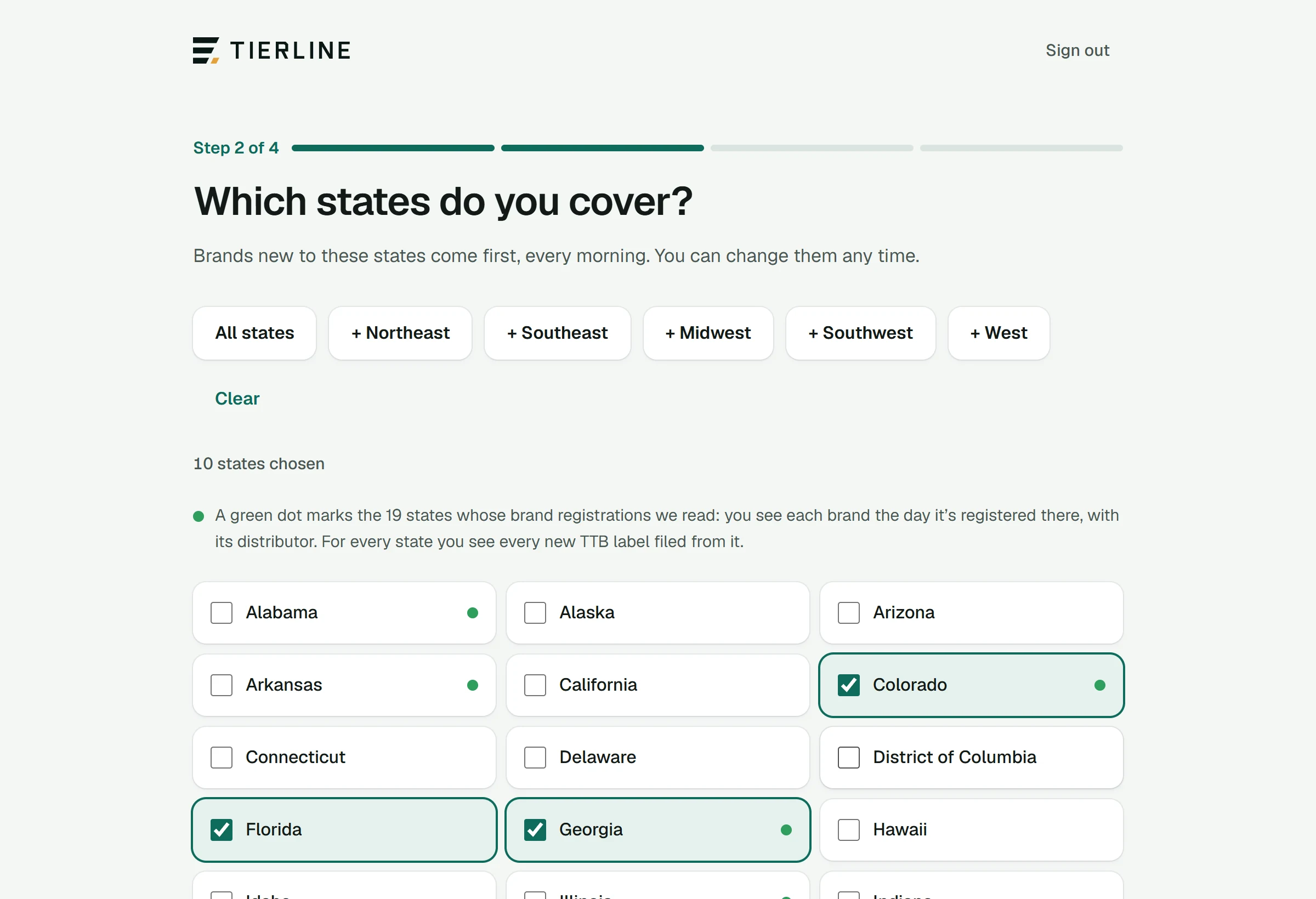 The welcome steps: choosing the states your company covers